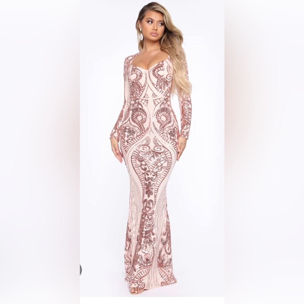 Sequin Maxi dresz